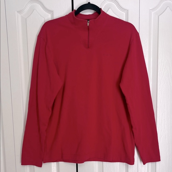 Patagonia Vintage Long Go-T Red Quarter-Zip Pullover Unisex M - Picture 1 of 6